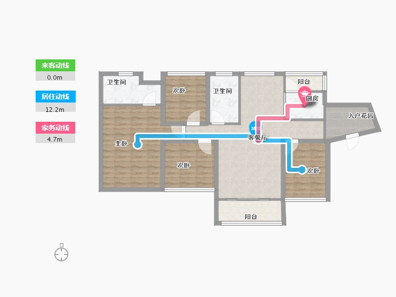 广东省-深圳市-汇龙湾花园-94.05-户型库-动静线