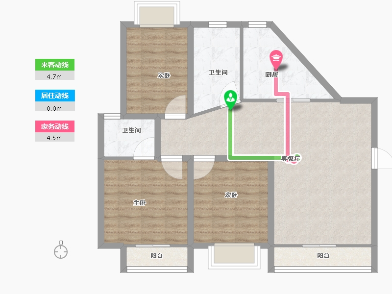 广东省-深圳市-浪琴屿花园-88.00-户型库-动静线