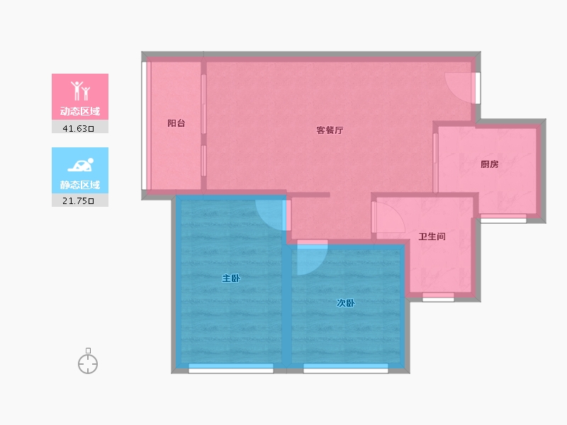 广东省-深圳市-宜城风景花园-56.22-户型库-动静分区