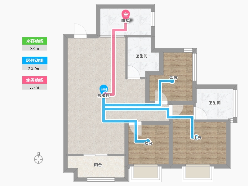 广东省-深圳市-华联城市全景花园-73.32-户型库-动静线