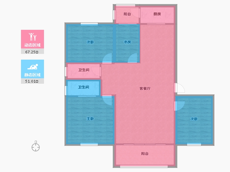 广东省-深圳市-金景豪苑-107.20-户型库-动静分区