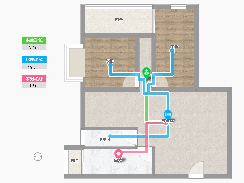 广东省-深圳市-南景苑大厦-54.65-户型库-动静线