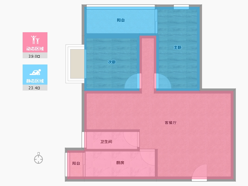 广东省-深圳市-南景苑大厦-54.65-户型库-动静分区