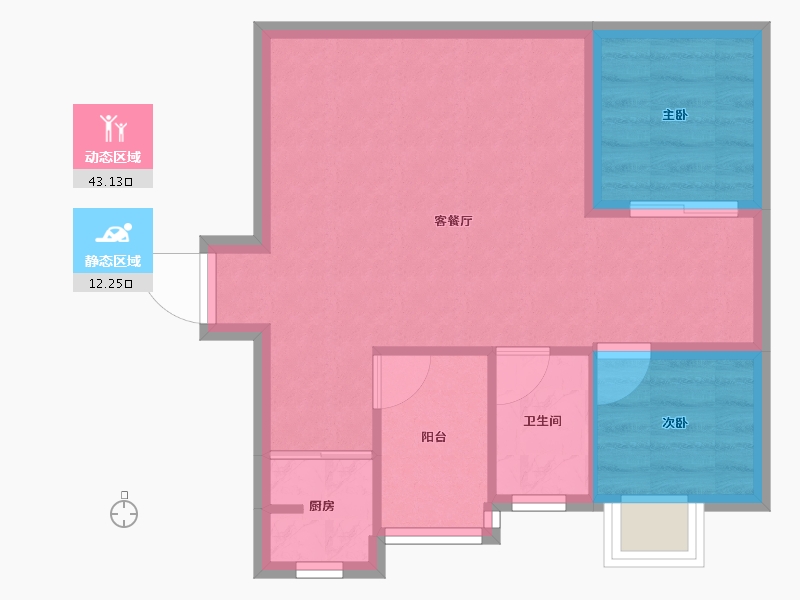 广东省-深圳市-时代骄子大厦-49.60-户型库-动静分区