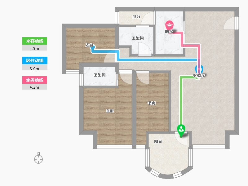 广东省-深圳市-星海名城（二期）-68.58-户型库-动静线