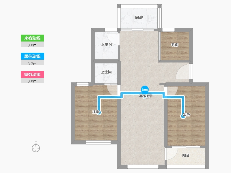 广东省-深圳市-南油生活区(A区)-61.78-户型库-动静线