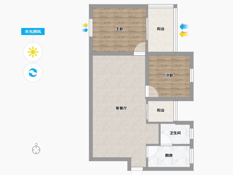 广东省-深圳市-时代骄子大厦-60.24-户型库-采光通风