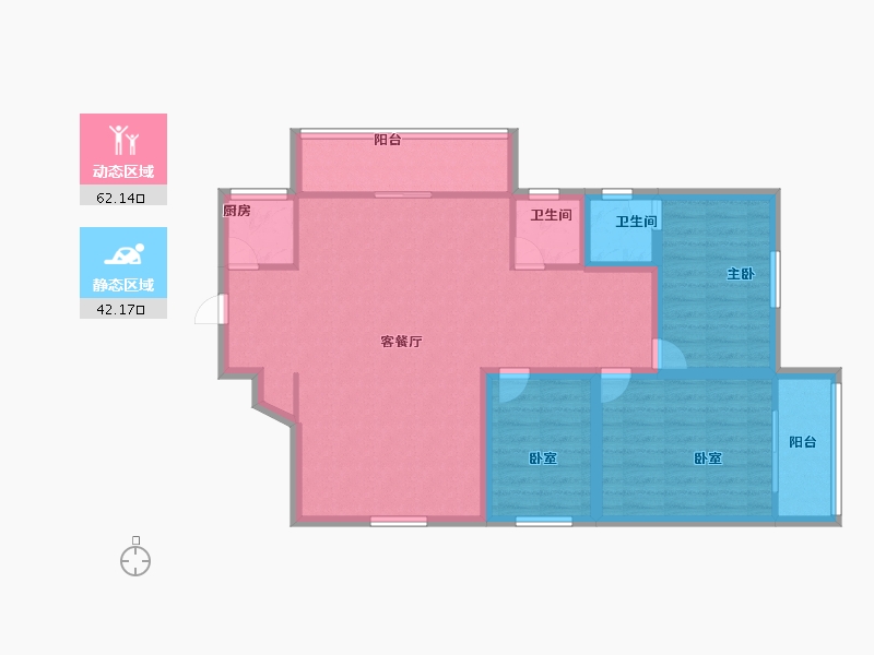 广东省-深圳市-怡园大厦-93.60-户型库-动静分区