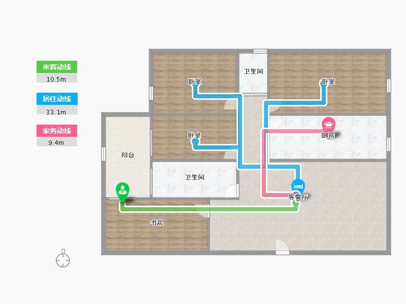 广东省-深圳市-雅涛花园-163.68-户型库-动静线