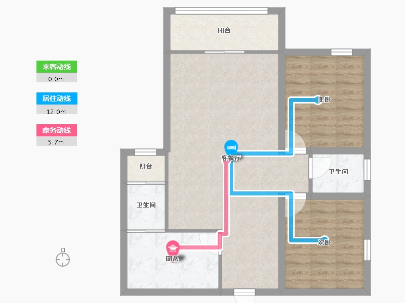 广东省-深圳市-侨城豪苑(二期)-74.19-户型库-动静线