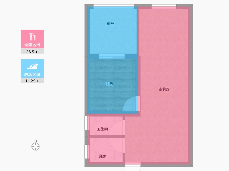 广东省-深圳市-天健时尚空间名苑-37.89-户型库-动静分区