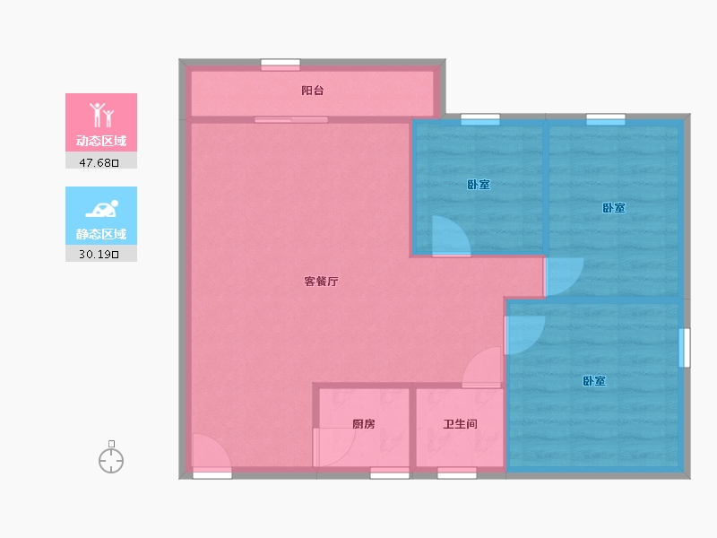 广东省-深圳市-公园名苑-71.08-户型库-动静分区