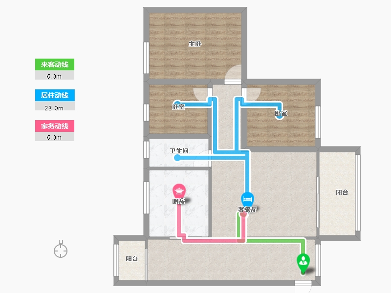 广东省-深圳市-名居绿海名居-90.73-户型库-动静线