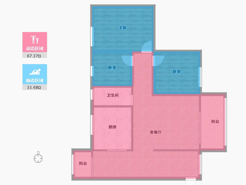 广东省-深圳市-名居绿海名居-90.73-户型库-动静分区