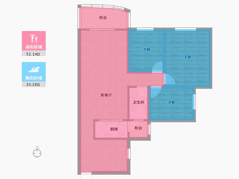 广东省-深圳市-名居绿海名居-73.43-户型库-动静分区