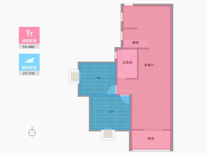 广东省-深圳市-名居绿海名居-69.47-户型库-动静分区