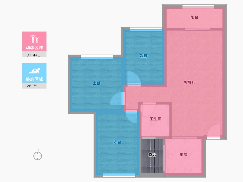 广东省-深圳市-中海锦城-59.37-户型库-动静分区