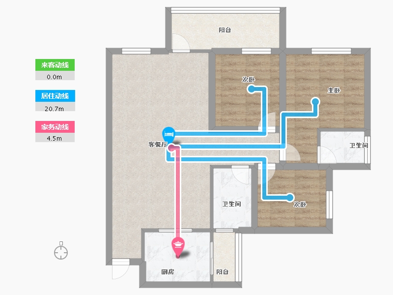 广东省-深圳市-福中福花园-73.99-户型库-动静线