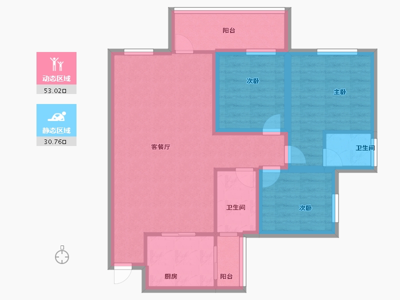 广东省-深圳市-福中福花园-73.99-户型库-动静分区