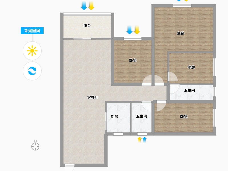 广东省-深圳市-合正汇一城-118.67-户型库-采光通风