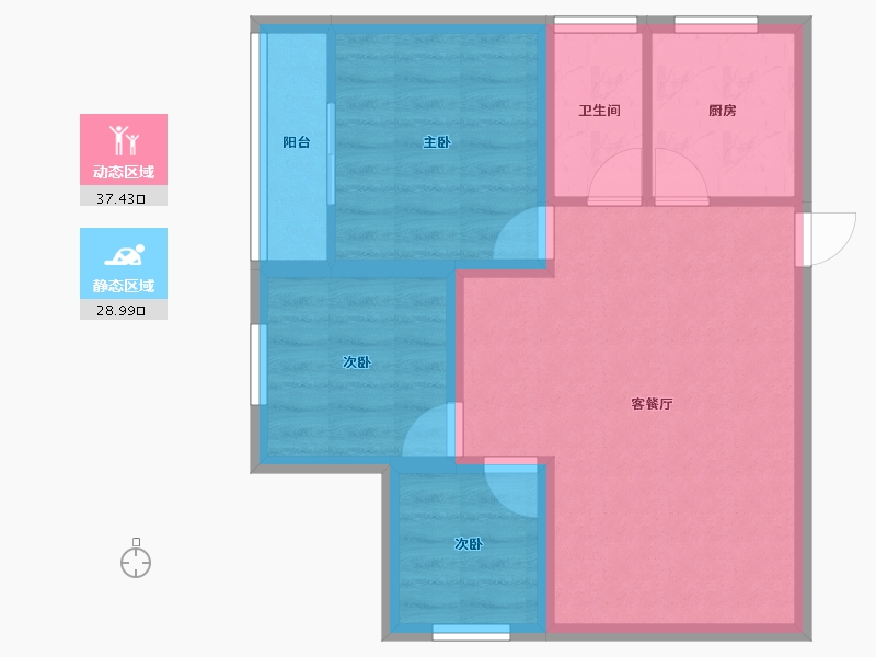 广东省-深圳市-建兴楼-58.93-户型库-动静分区