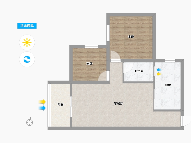 广东省-深圳市-雅兰亭(弘雅花园四期)-61.18-户型库-采光通风