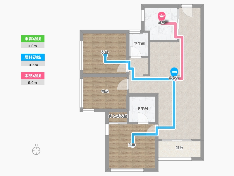 广东省-深圳市-万科公园里-75.68-户型库-动静线