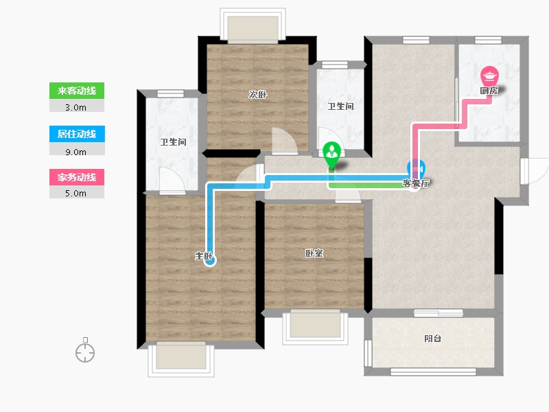 湖北省-鄂州市-中建葛店之星-89.00-户型库-动静线