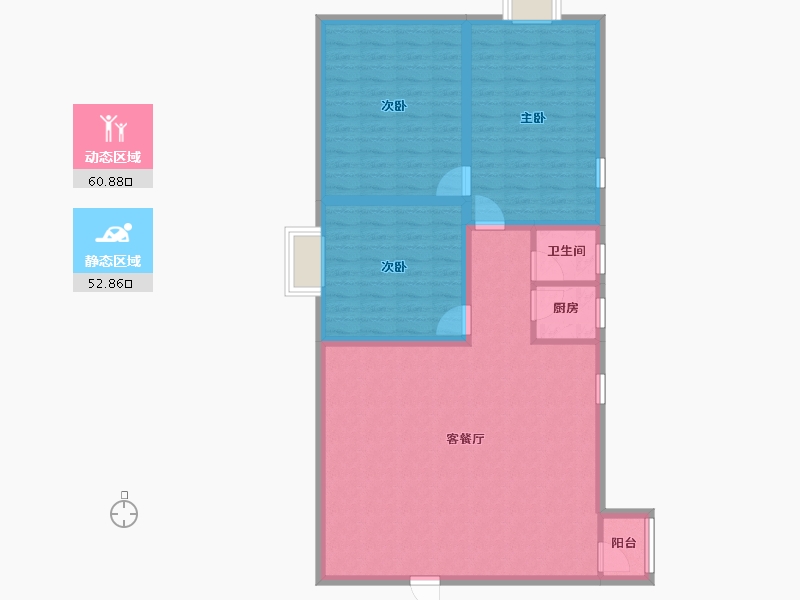 广东省-深圳市-东江豪苑-103.65-户型库-动静分区