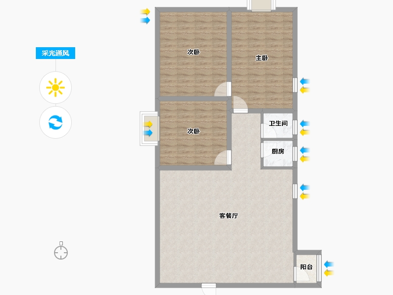 广东省-深圳市-东江豪苑-103.65-户型库-采光通风