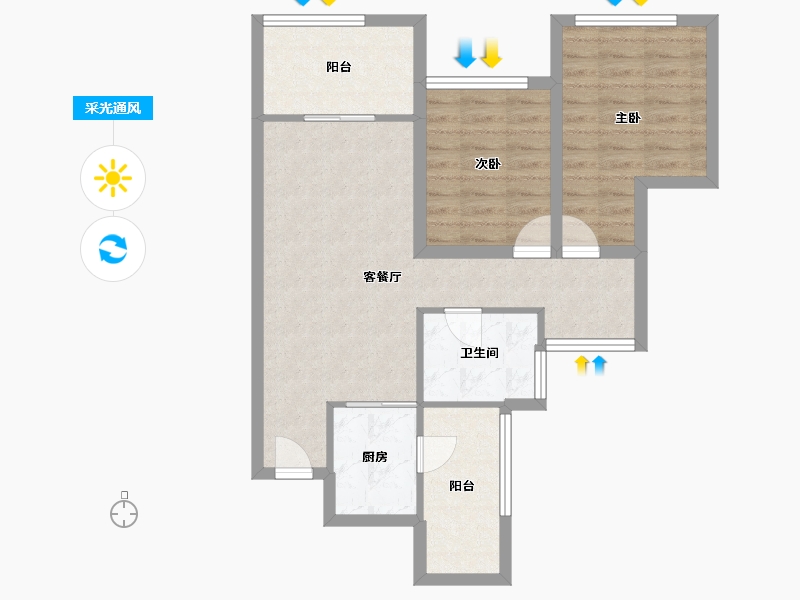 广东省-深圳市-华盛盛荟-69.49-户型库-采光通风