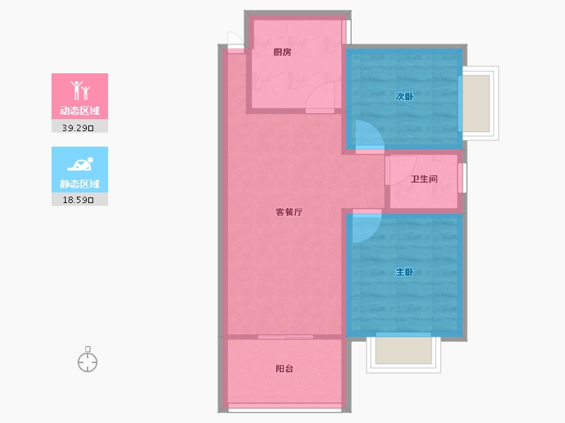 广东省-深圳市-富通蟠龙居-50.93-户型库-动静分区