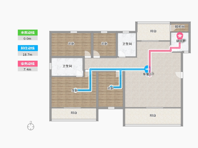 广东省-深圳市-香林玫瑰花园-153.67-户型库-动静线