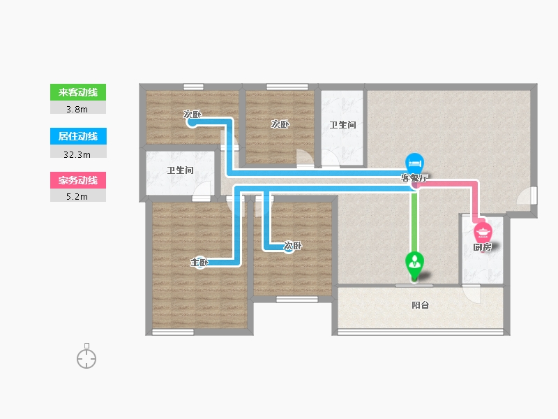 广东省-深圳市-领航里程花园-126.96-户型库-动静线