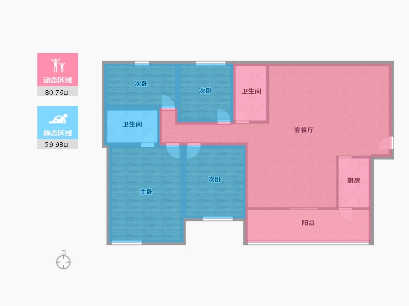 广东省-深圳市-领航里程花园-126.96-户型库-动静分区