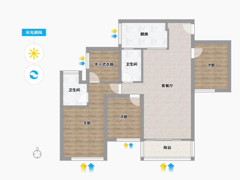 广东省-深圳市-星河银湖谷-87.27-户型库-采光通风