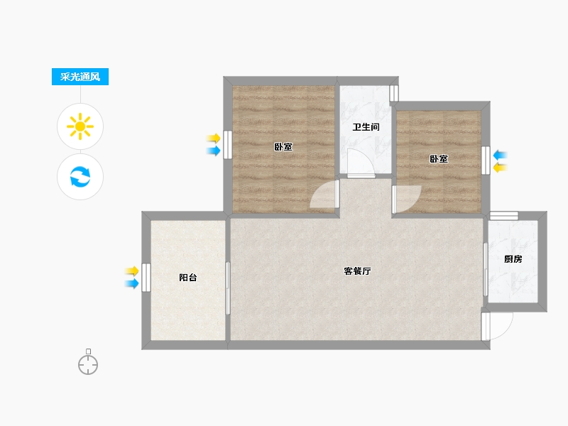 广东省-深圳市-华盛盛荟-59.24-户型库-采光通风