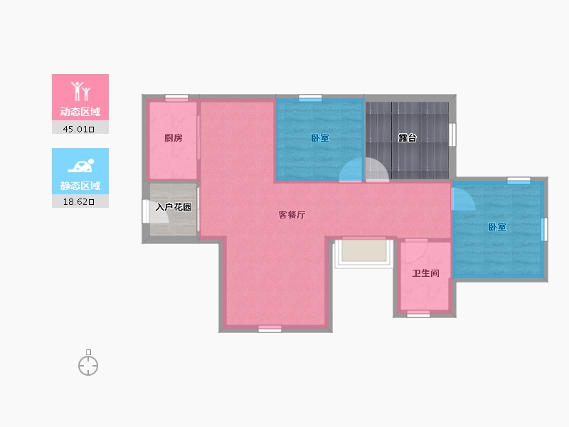 广东省-深圳市-凤凰花苑-68.29-户型库-动静分区