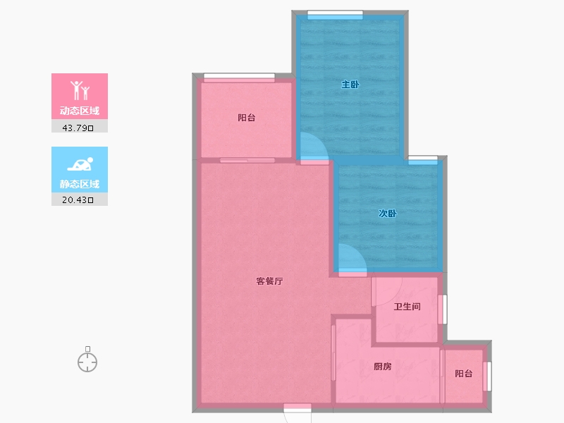 广东省-深圳市-龙华新华苑二期-57.19-户型库-动静分区