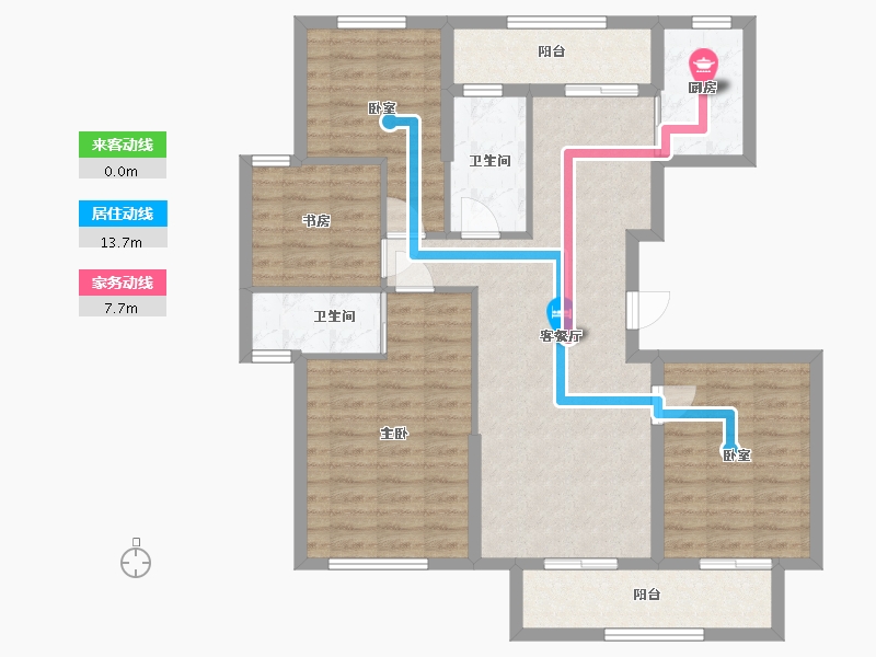 浙江省-湖州市-水木花都丹桂苑-99.55-户型库-动静线