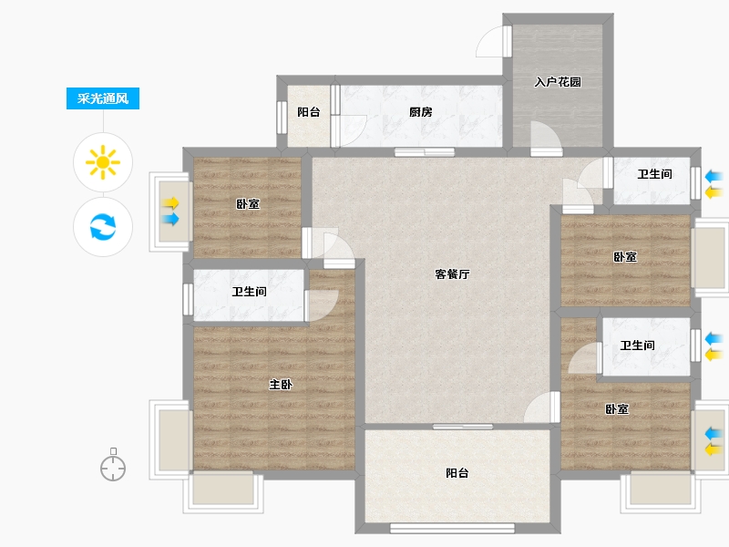 贵州省-黔东南苗族侗族自治州-山水都苑-112.00-户型库-采光通风