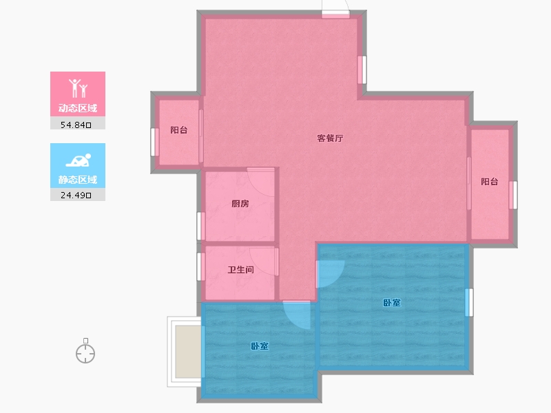 广东省-深圳市-名居绿海名居-72.50-户型库-动静分区