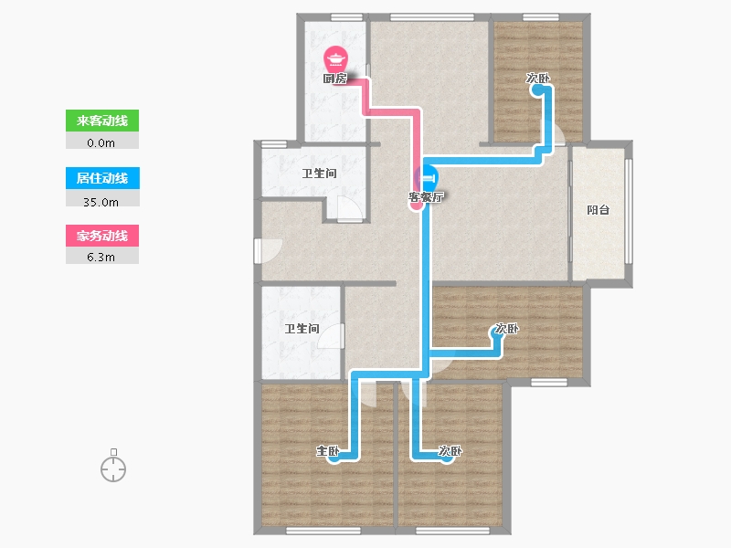 浙江省-舟山市-绿城香枫园-165.00-户型库-动静线