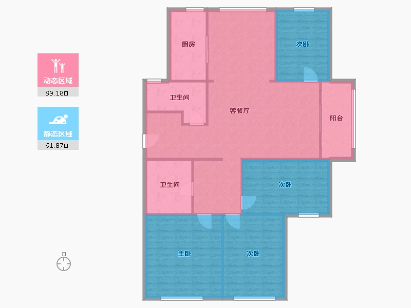 浙江省-舟山市-绿城香枫园-165.00-户型库-动静分区