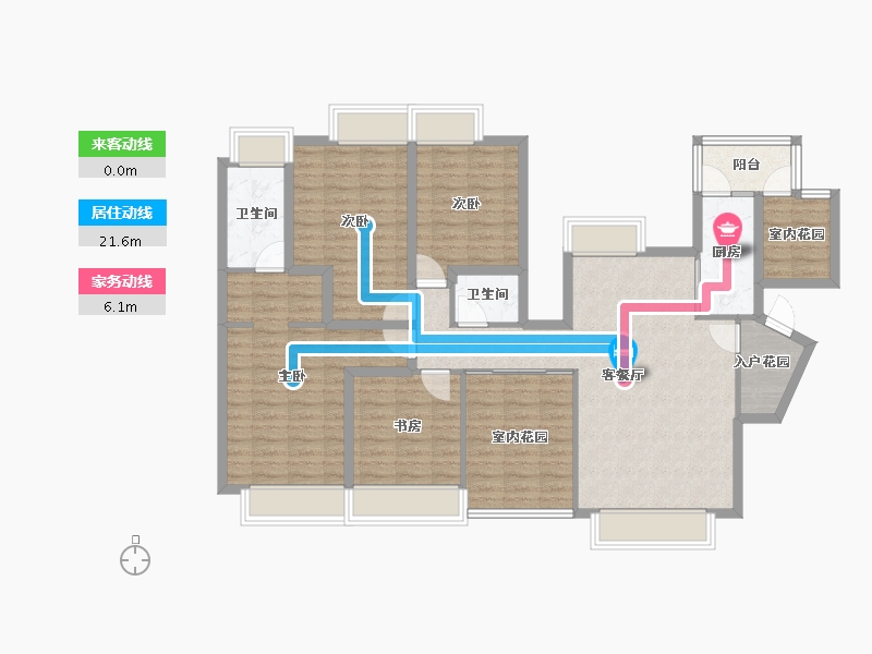 黑龙江省-鹤岗市-澳城花园(北区)-116.41-户型库-动静线