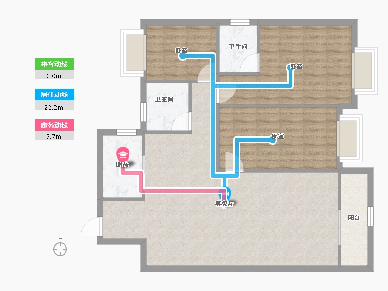 广东省-深圳市-中南花园-91.66-户型库-动静线