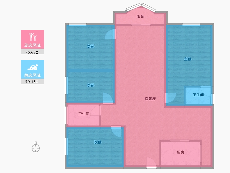 广东省-深圳市-雅庭名苑-116.83-户型库-动静分区