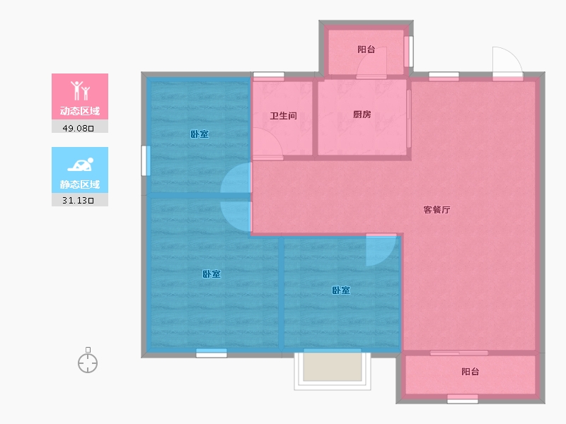 广东省-深圳市-合正汇一城-73.02-户型库-动静分区