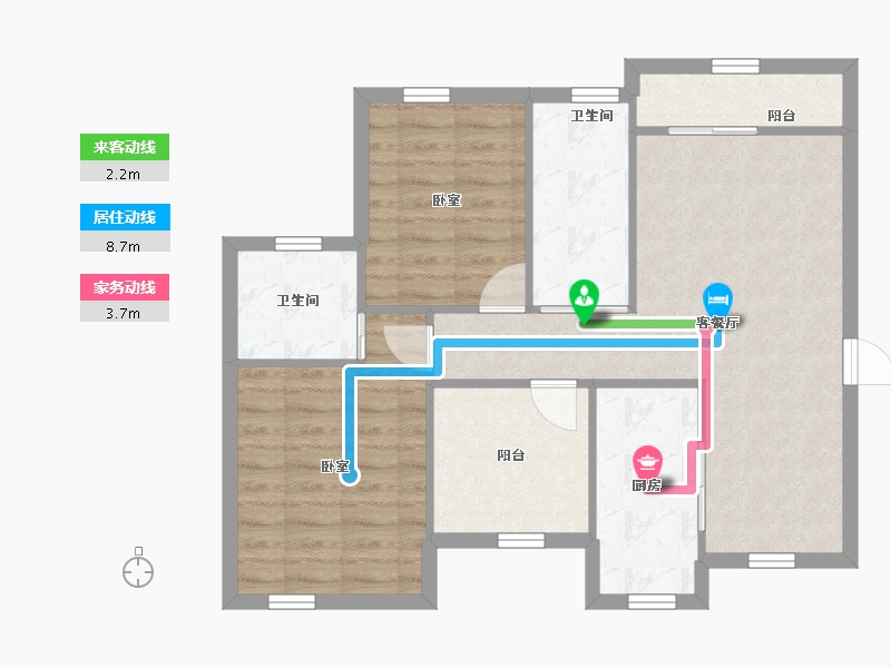 广东省-深圳市-香莎公馆-74.43-户型库-动静线