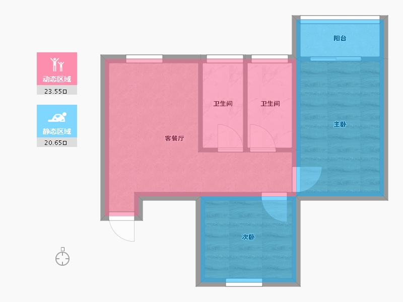 广东省-深圳市-雅仕阁-38.45-户型库-动静分区